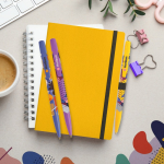 Caneta de plástico com clipe personalizável e tinta azul BIC®