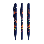 Caneta de plástico com pega ergonómica e tinta preta BIC® cor azul-marinho