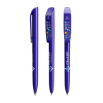Caneta de plástico com clip largo e escrita azul BIC® cor azul