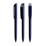 Caneta de plástico com clip largo e escrita azul BIC® cor azul-marinho
