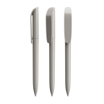 Caneta de plástico com clip grande e tinta preta BIC® cor cinzento