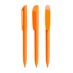Caneta de plástico com clip grande e tinta preta BIC® cor cor-de-laranja