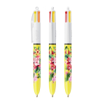 Caneta de plástico com corpo amarelo e tinta de 4 cores Sun BIC® cor amarelo