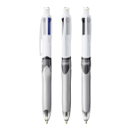 Esferográfica multifunções em plástico com 3 tintas e porta-minas BIC® cor branco/cinzento