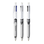 Esferográfica multifunções em plástico com 3 tintas e porta-minas BIC® cor branco/cinzento