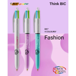 Esferográfica de plástico BIC® com tinta de 4 cores originais