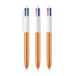 Caneta de plástico com acabamento metálico e tinta de 4 cores BIC® cor cor-de-laranja