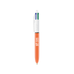 Caneta de plástico com escrita fina de 0,8 mm e 4 cores de tinta BIC® vista principal