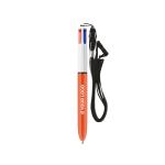 Esferográfica de plástico com lanyard e escrita fina de 4 cores BIC® vista principal