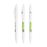 Caneta de plástico com corpo largo e escrita azul Wide Body BIC® cor branco