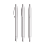 Caneta de plástico com corpo largo e escrita azul Wide Body BIC® cor prateado
