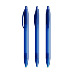 Caneta de plástico com corpo largo e escrita azul Wide Body BIC® cor azul transparente