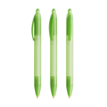 Caneta de plástico com corpo largo e escrita azul Wide Body BIC® cor verde transparente