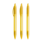 Caneta de plástico com corpo largo e escrita azul Wide Body BIC® cor amarelo transparente