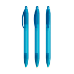 Caneta de plástico com corpo largo e tinta preta Wide Body BIC® cor azul-claro transparente