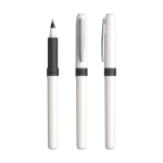 Roller em plástico com pega ergonómica e tinta azul Grip Roller BIC® cor branco