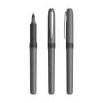 Roller em plástico com pega ergonómica e tinta azul Grip Roller BIC® cor cinzento-escuro