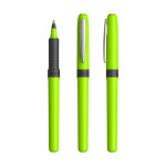 Roller em plástico com pega ergonómica e tinta azul Grip Roller BIC® cor verde-lima