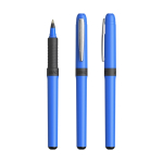 Roller de plástico com pega ergonómica e tinta preta Grip Roller BIC® cor azul