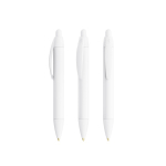 Caneta de plástico com impressão 360° e tinta azul Wide Body Mini BIC® cor branco