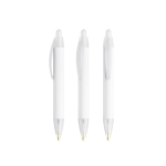 Caneta de plástico com impressão 360° e tinta azul Wide Body Mini BIC® cor branco transparente