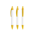 Caneta de plástico com impressão 360° e tinta azul Wide Body Mini BIC® cor amarelo transparente