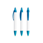 Caneta de plástico impressão 360º e tinta preta Wide Body Mini BIC® cor azul-claro transparente