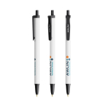 Caneta em plástico reciclado, ampla área de marcação e tinta azul BIC® cor preto