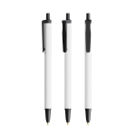 Caneta plástico reciclado com boa área de impressão e tinta preta BIC® cor preto