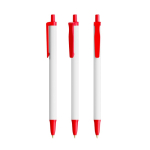 Caneta plástico reciclado com boa área de impressão e tinta preta BIC® cor vermelho
