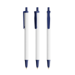 Caneta plástico reciclado com boa área de impressão e tinta preta BIC® cor azul-marinho