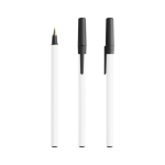 Caneta de plástico reciclado com tampa e tinta azul Round Stic® BIC® cor preto
