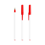 Caneta de plástico reciclado com tampa e tinta azul Round Stic® BIC® cor vermelho