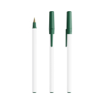 Caneta de plástico reciclado com tampa e tinta azul Round Stic® BIC® cor verde