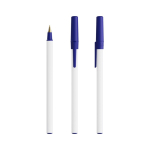 Caneta de plástico reciclado com tampa e tinta azul Round Stic® BIC® cor azul-marinho