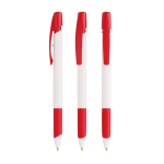 Caneta de plástico reciclado com grip suave e tinta preta BIC® cor vermelho