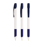 Caneta de plástico reciclado com grip suave e tinta preta BIC® cor azul-marinho
