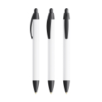 Caneta de plástico reciclado com perfil largo e tinta preta BIC® cor preto
