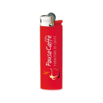 Isqueiro de plástico com design fino e chama estável BIC® J23 cor vermelho