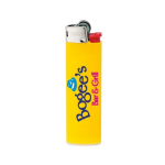 Isqueiro de plástico com design fino e chama estável BIC® J23 cor amarelo