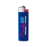 Isqueiro de plástico com design fino e chama estável BIC® J23 cor azul-marinho
