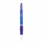 Caneta de plástico com corpo translúcido e tinta azul Click BIC® cor azul