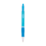Caneta de plástico com corpo translúcido e tinta azul Click BIC® cor ciano