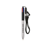 Caneta de plástico com fita para pendurar e tinta de 4 cores BIC® vista principal