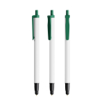 Esferográfica BIC® de plástico reciclado com ponta tátil e tinta azul cor verde