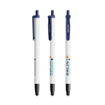Esferográfica BIC® de plástico reciclado com ponta tátil e tinta azul cor azul-marinho