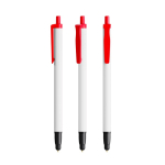 Caneta de plástico reciclado com ponteira tátil e tinta preta BIC® cor vermelho