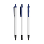 Caneta de plástico reciclado com ponteira tátil e tinta preta BIC® cor azul-marinho