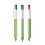 Esferográfica de plástico estilo glacê com tinta em 4 cores BIC® cor verde maçã