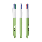 Esferográfica de plástico estilo glacê com tinta em 4 cores BIC® cor verde maçã